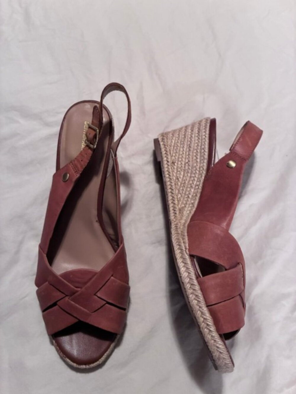 NWOB Denver Hayes Capri Brown Leather Mule Slide Flat Shoe Size 11